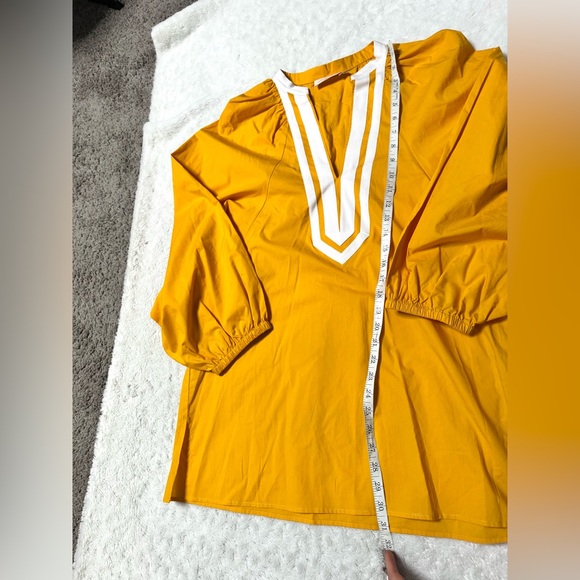 Tory Burch Yellow/Orange and White Tunic Top - Picture 12 of 13